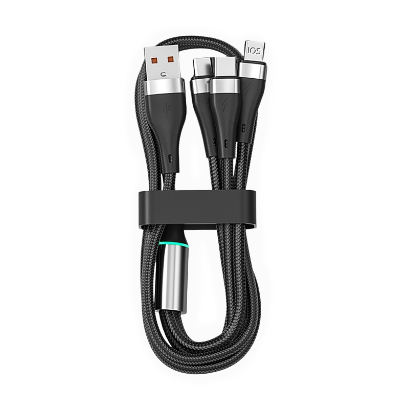 100W 3-in-1 super fast charging data cable