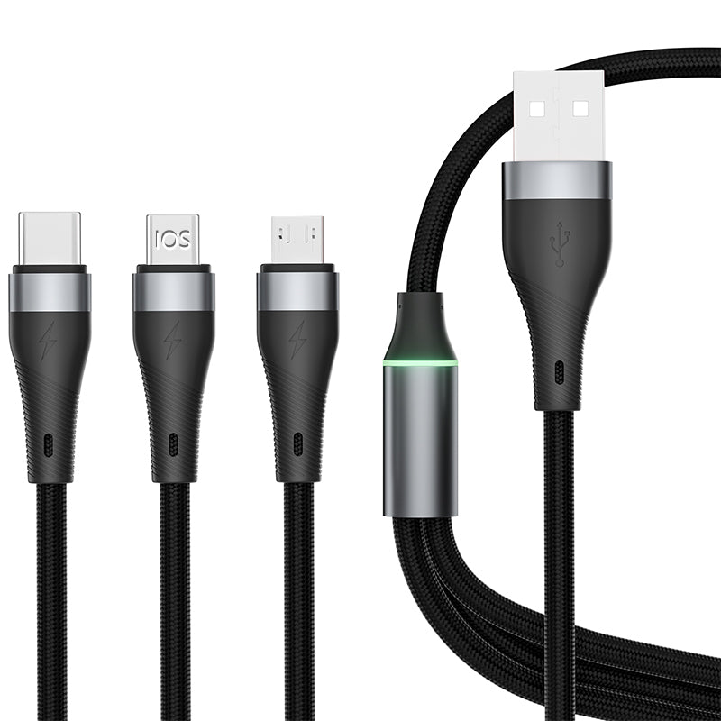 100W 3-in-1 super fast charging data cable