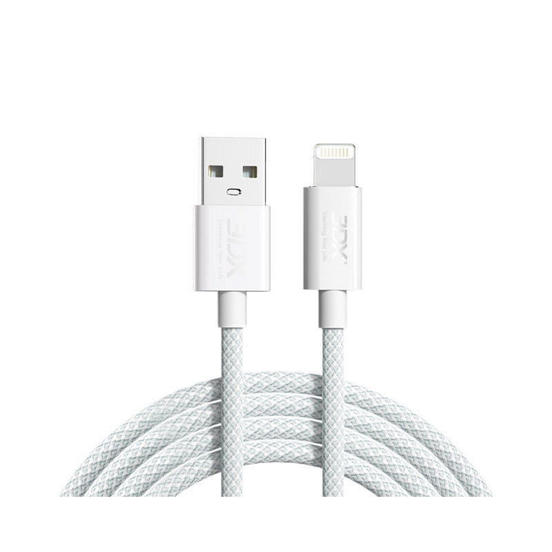 Macaron color nylon braided fast charging data cable