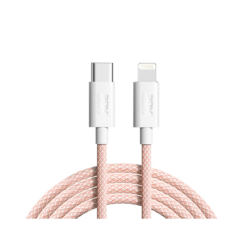 Macaron color nylon braided fast charging data cable