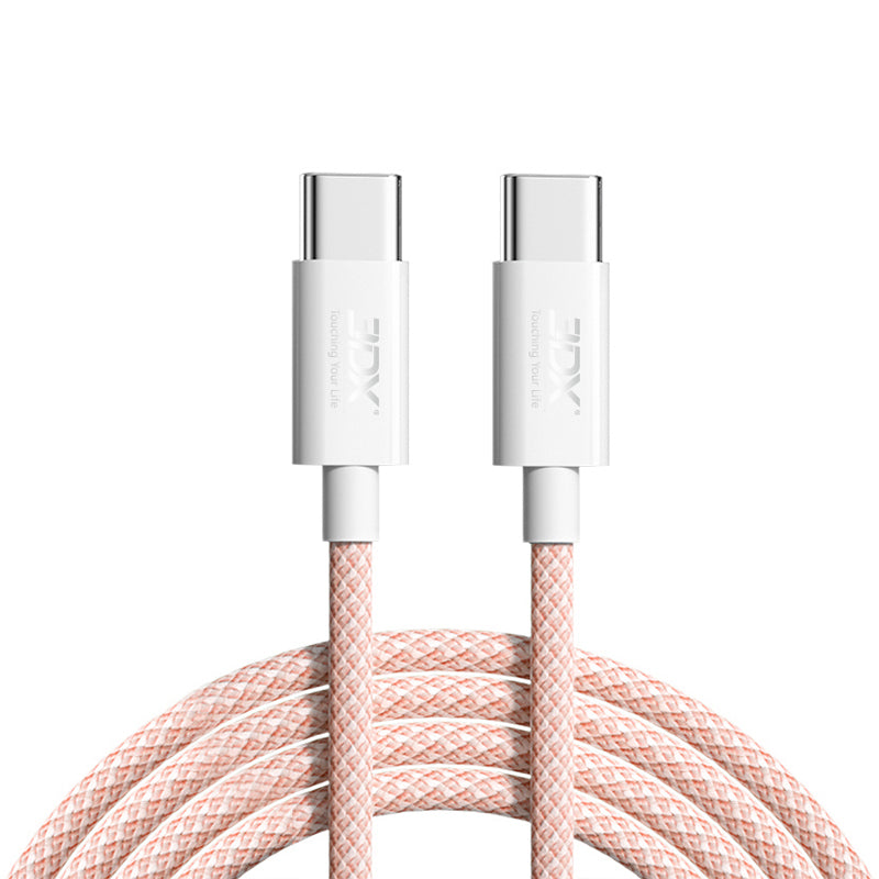 Macaron color nylon braided fast charging data cable