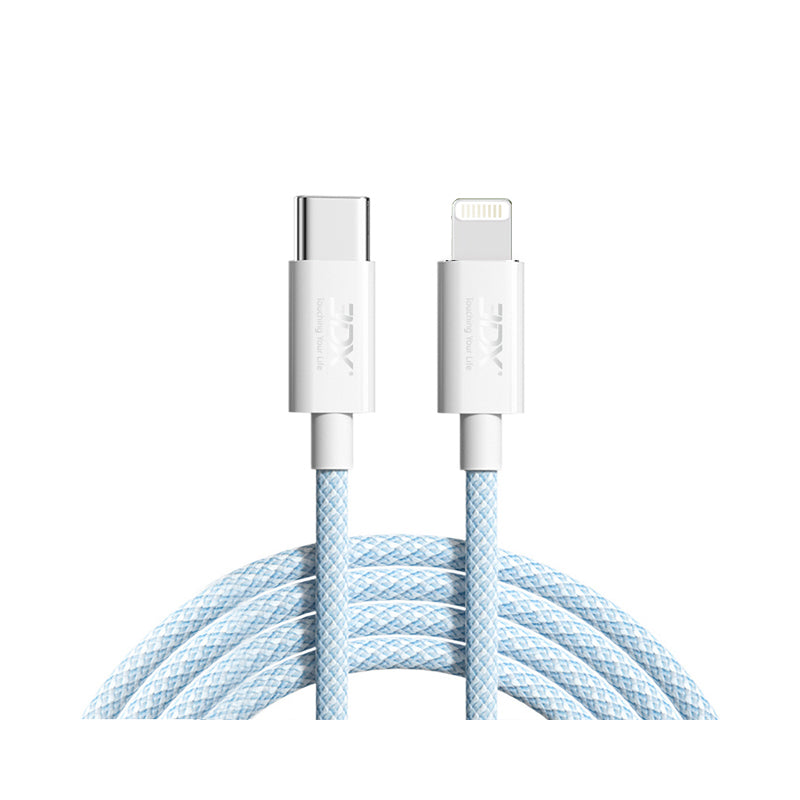 Macaron color nylon braided fast charging data cable