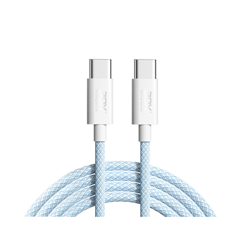 Macaron color nylon braided fast charging data cable