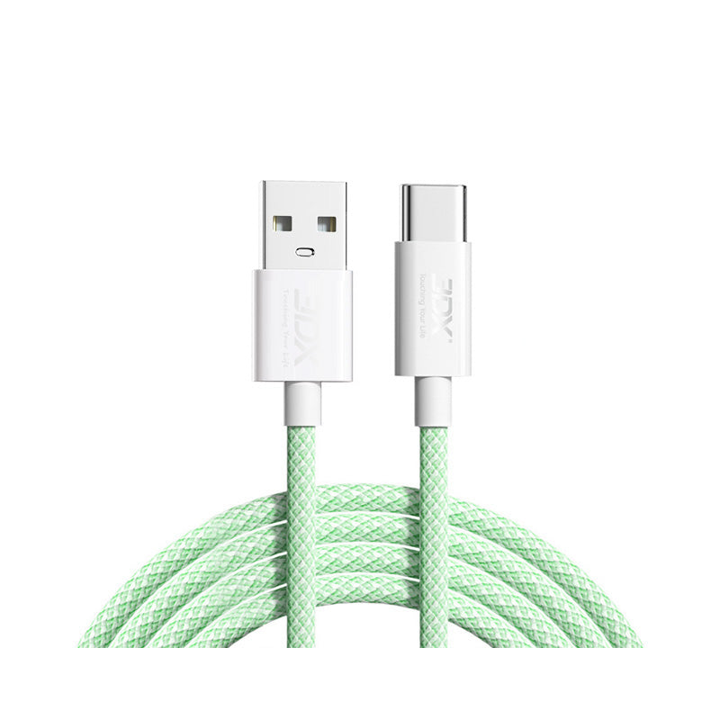 Macaron color nylon braided fast charging data cable