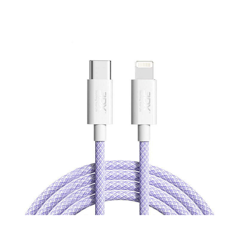 Macaron color nylon braided fast charging data cable