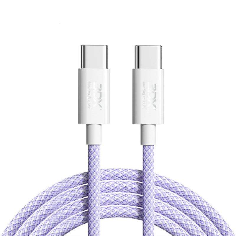 Macaron color nylon braided fast charging data cable