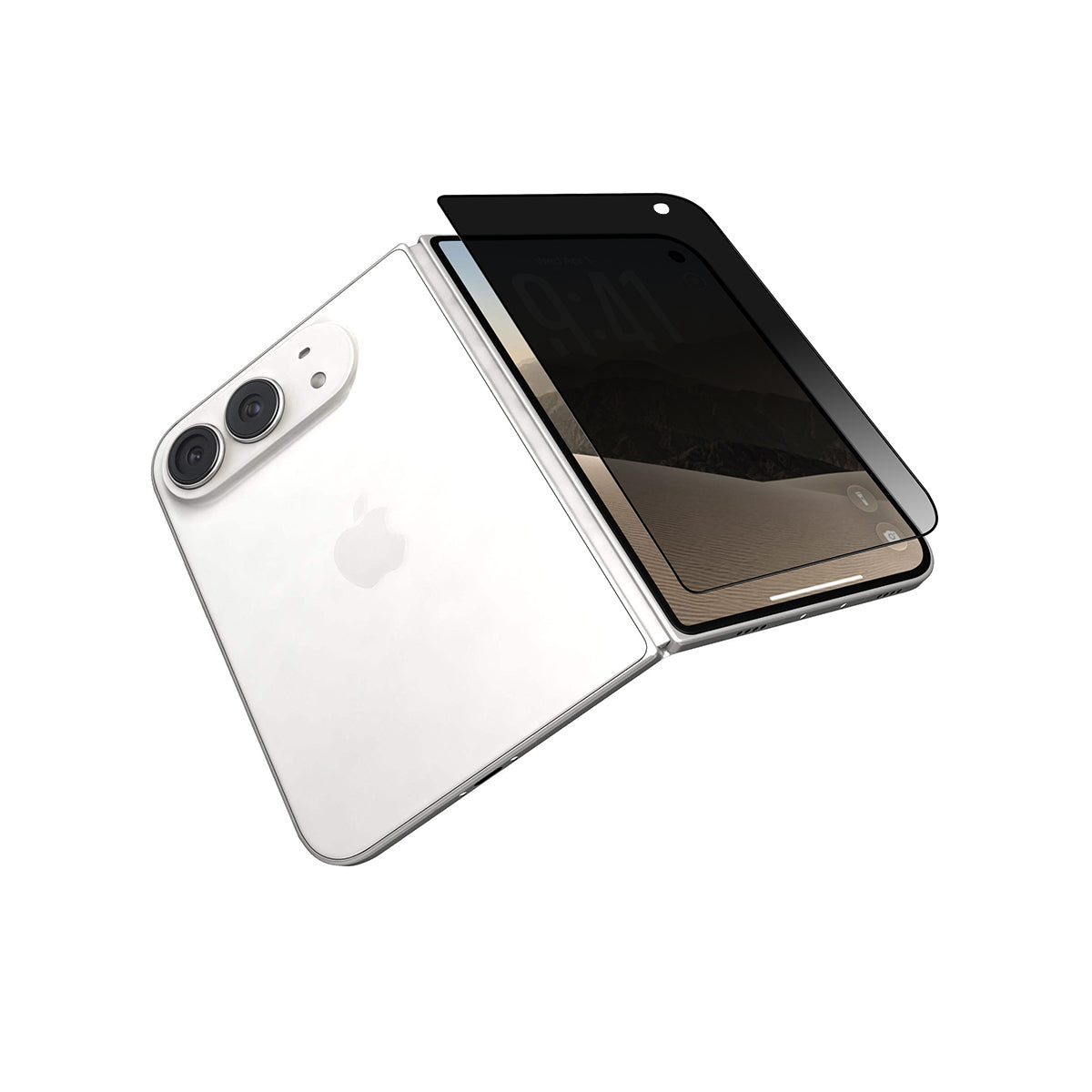 iPhone Duo摺mon機2.5D 熱彎360° 防窺保護膜