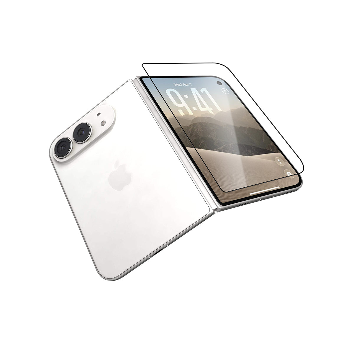 iPhone Duo摺mon機2.5D 熱彎高清外螢幕保護膜