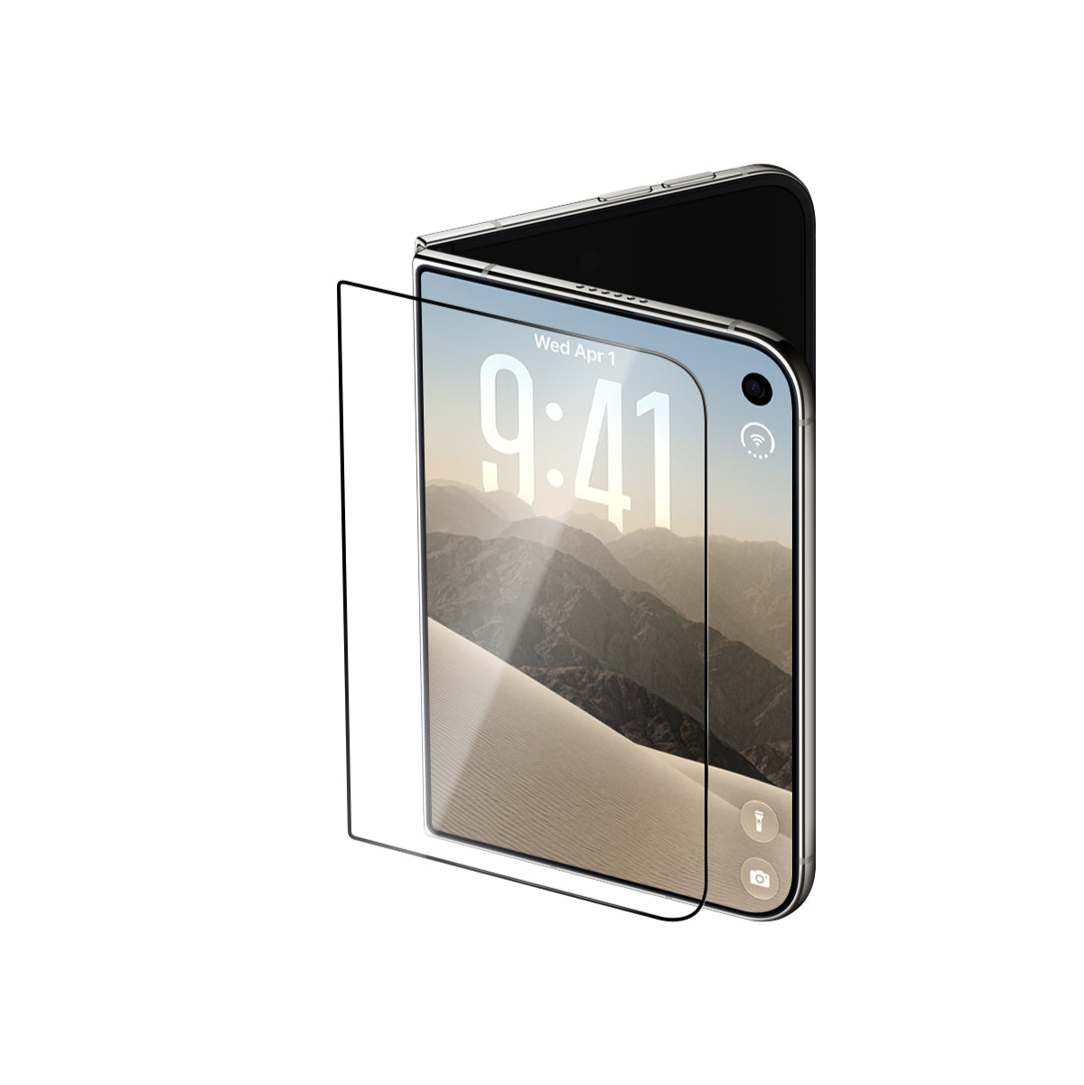 iPhone Duo摺mon機2.5D 熱彎高清外螢幕保護膜